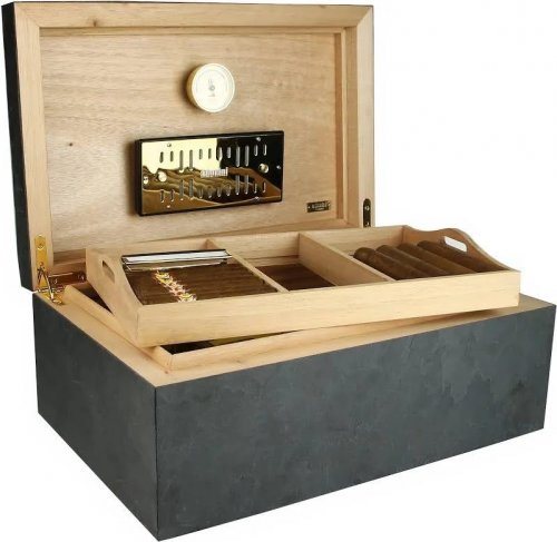 Humidor adorini Pizarra Negra Grande Deluxe
