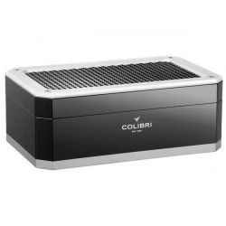 Humidor Colibri Rally negro y plata