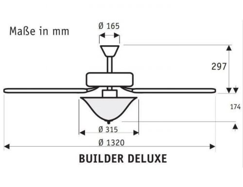 Hunter Builder Deluxe Ventilador de techo