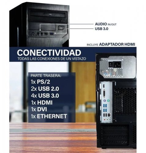 Hyper-Byte PC Sobremesa Hyper Byte Basic Office PC AMD Athlon Pro 300GE