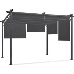 Idmarket Pérgola con techo retráctil