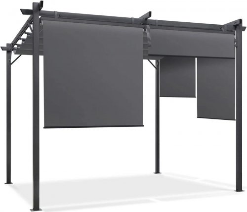 Idmarket Pérgola con techo retráctil