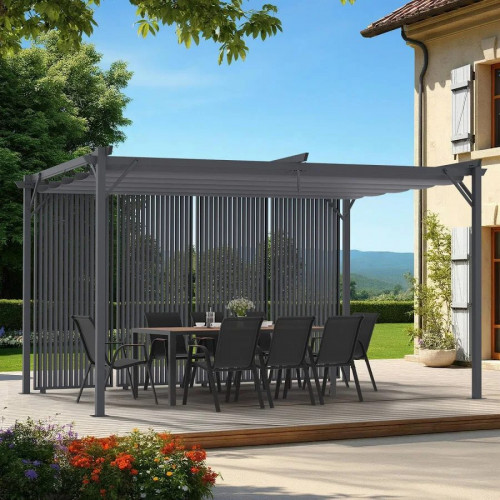 Idmarket Pérgola contemporánea techo retráctil
