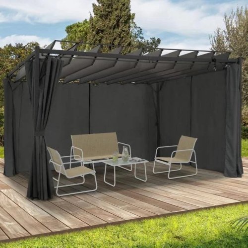 Idmarket Pérgola de lamas orientables