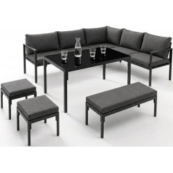 Idmarket Salón jardín rincón 8 plazas