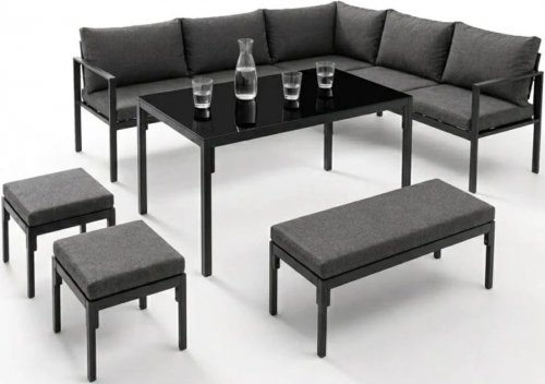 Idmarket Salón jardín rincón 8 plazas
