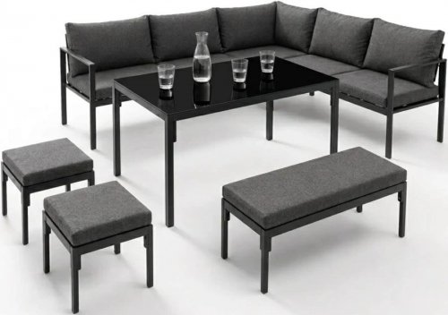 Idmarket Salón jardín rincón 8 plazas