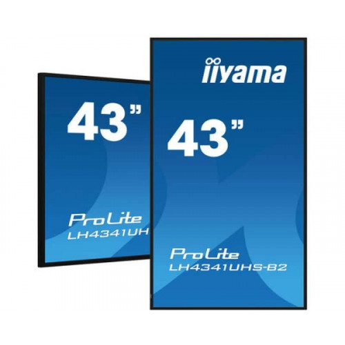 IIYAMA PANTALLA DE SEÑALIZACION LH4341UHS-B2 43 NEGRO 3840 x 2160 / 4K UHD / 43/ VGA / 3XHDMI / VESA