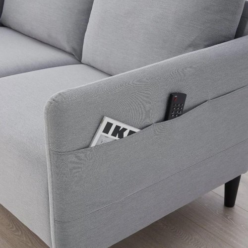 IKEA ANGERSBY sofá de 2 plazas Knisa gris claro 137x84 cm