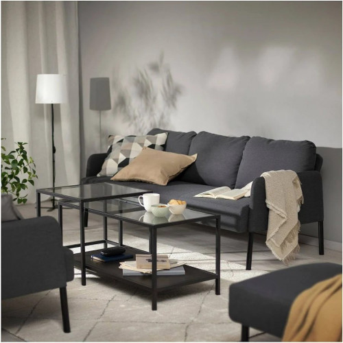 IKEA GLOSTAD sofá plazas Knisa gris oscuro