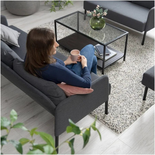 IKEA GLOSTAD sofá plazas Knisa gris oscuro
