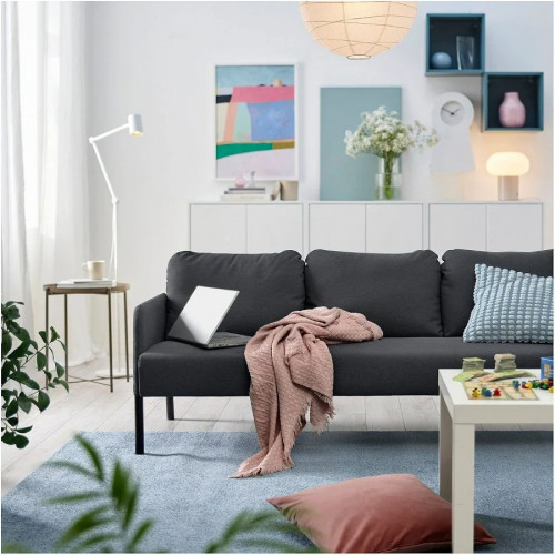 IKEA GLOSTAD sofá plazas Knisa gris oscuro