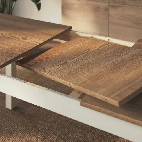 IKEA ÅLHULT mesa extensible marrón altura 75 cm