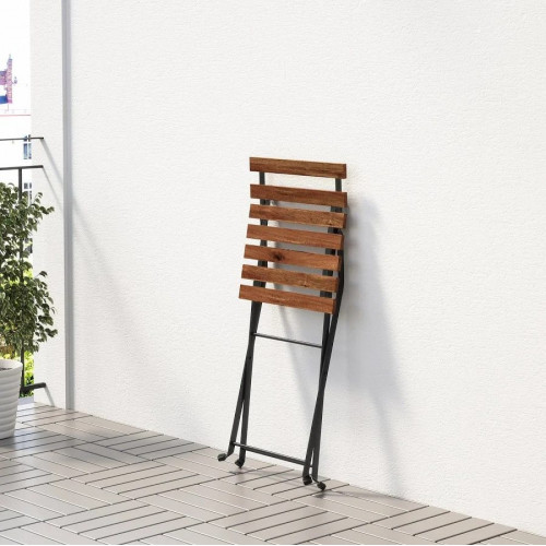IKEA mesa sillas de exterior Tärnö tinte negro/marrón claro