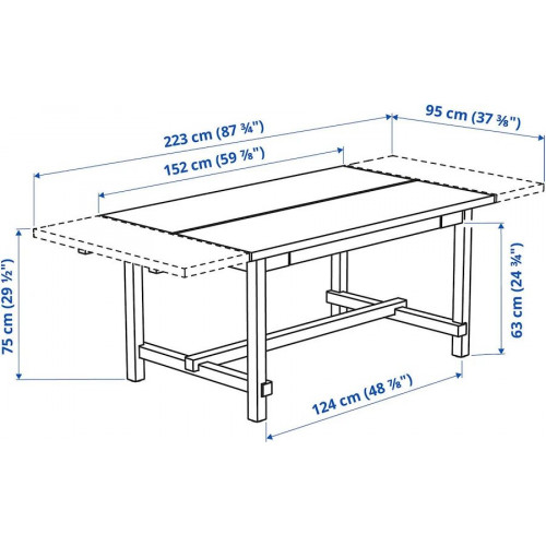 IKEA NORDVIKEN mesa extensible