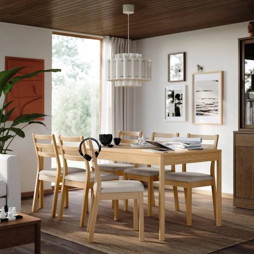 IKEA TONSTAD mesa chapa roble