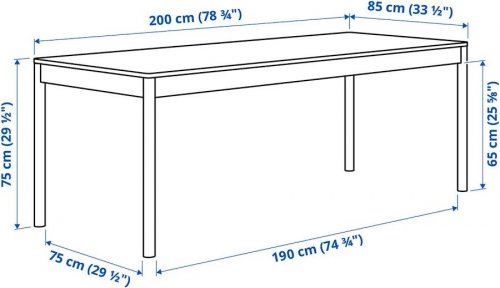 IKEA TONSTAD mesa chapa roble