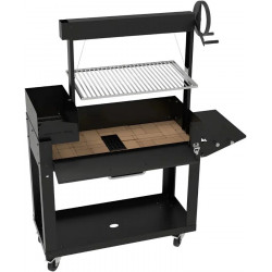 IMOR Barbacoa de carbón o leña parrilla de 8+8 mm de grosor