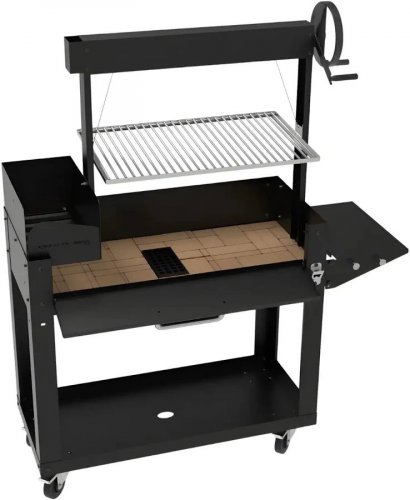 IMOR Barbacoa de carbón o leña parrilla de 8+8 mm de grosor