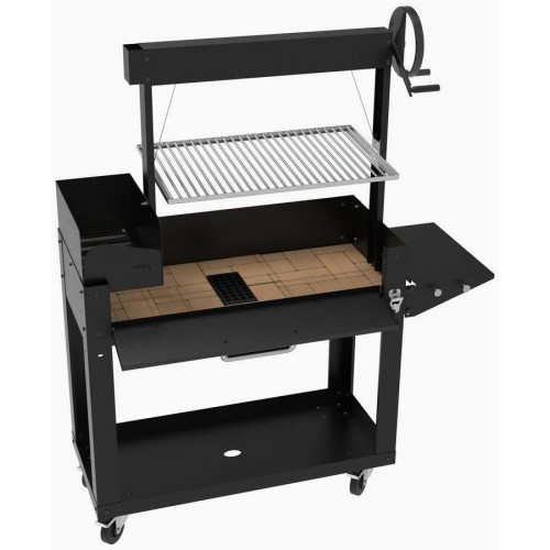 IMOR Barbacoa de carbón o leña parrilla de 8+8 mm de grosor