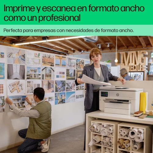 Impresora A3 multifunción HP OfficeJet Pro 9730e, Fax digital, Wi-Fi, compatible con Instant Ink Blanco