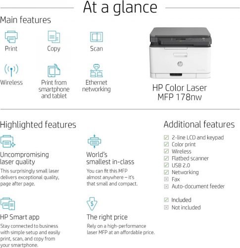 Impresora HP Laser Color 178nw