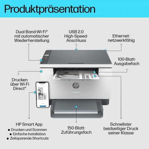 Impresora Láser Wi-Fi HP M234dw Multifunción con escáner y dúplex automático