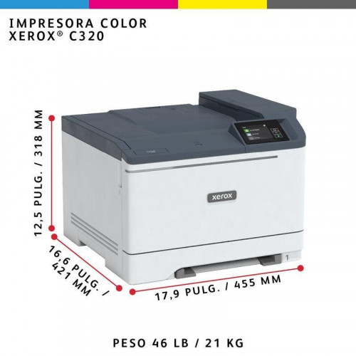 Impresora Láser Wi-Fi Xerox C320 A4 Color Dúplex con 2 Bandejas y 33 ppm
