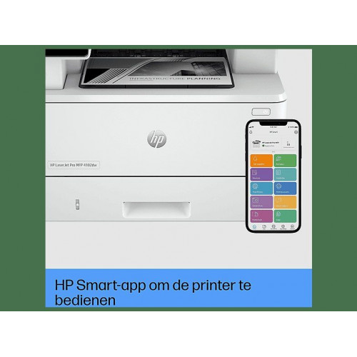 Impresora multifunción láser - HP HP LASERJET PRO MFP 4102DW PRINTER - 2Z622F, Bluetooth, Impresión láser, 1200 x 1200 dpi, A4, A5, A6, White