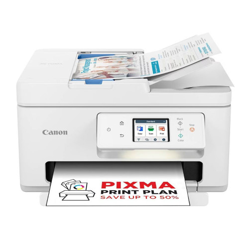 Impresora Multifunción 3 en 1 Canon PIXMA TS7750i, imprsión adoble cara automática, ADF y WiFi. Compatible con PIXMA Print Plan Blanco