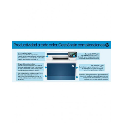 Impresora Multifunción HP color LaserJet Pro 4302dw Wi-Fi Blanco / Azul