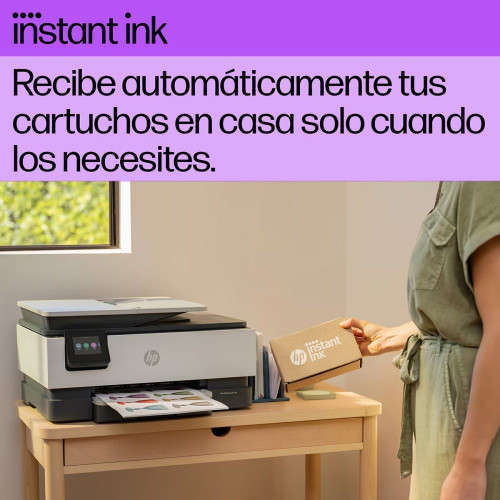 Impresora multifunción HP OfficeJet Pro 8125e, Fax móvil, Wi-Fi, compatible con Instant Ink Blanco / Gris
