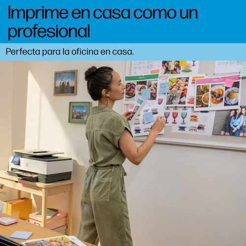 Impresora multifunción HP OfficeJet Pro 8134e, Fax, Wi-Fi, compatible con Instant Ink Blanco
