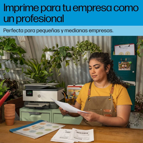Impresora multifunción HP OfficeJet Pro 9122e, Fax, Wi-Fi, compatible con Instant Ink Blanco