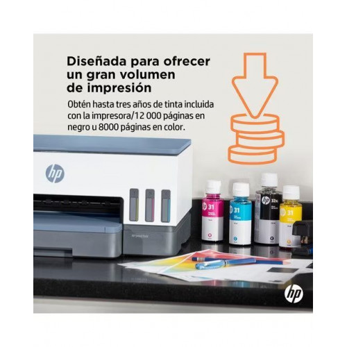 Impresora Multifunción Rellenable Tinta HP Smart Tank 7006 Wi-Fi Blanco / Azul