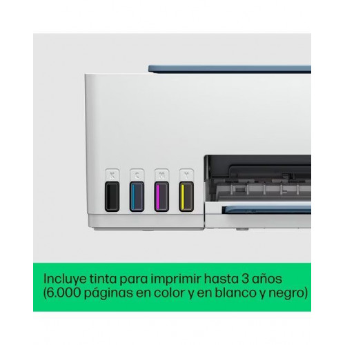 Impresora Multifunción Tinta HP Smart Tank 5106 Wi-Fi Blanco / Azul