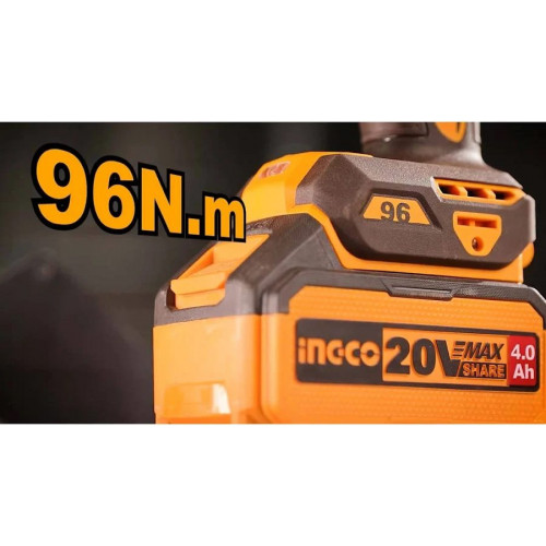 Ingco CIDLI20968E Taladro percutor Brushless 96Nm