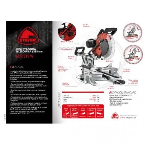 Ingletadora Telescópica SCR 315 W Stayer
