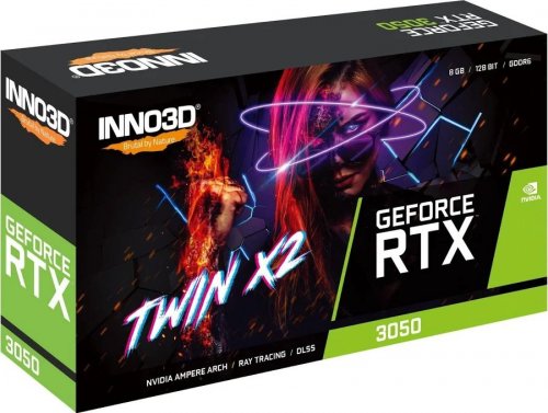 Inno3D Tarjeta Gráfica RTX 3050 Twin X2 V2 8GB GDDR6