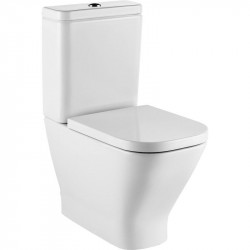 Inodoro Completo The Gap Square ECO Compact Rimless con asiento y tapa amortiguada ROCA