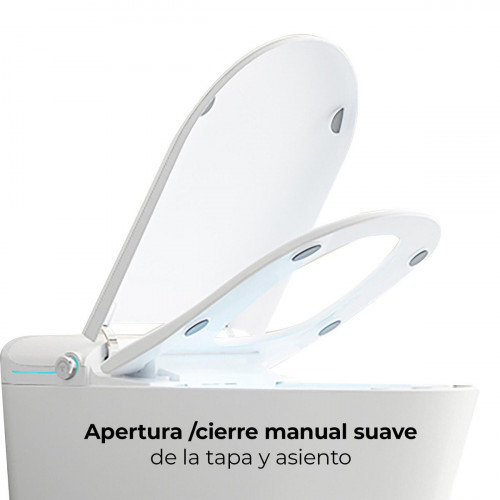 Inodoro Japonés ArteCristal Smart Arte Wash aroma in-tank color blanco con salida dual y cánula de limpieza automática y manual, higiene intima avanzada, función de secado y asiento calefactable