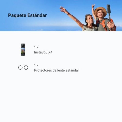 Insta360 X4 360º Cámara Deportiva UltraHD 8K Air Pack Principiante