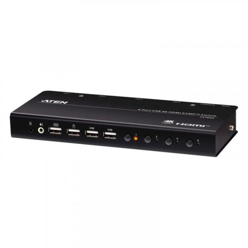 Interruptor KVM Aten CS784H 4K HDMI 4 Puertos USB Audio Hub