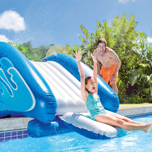 Intex - Tobogán hinchable para piscina enterrada - 333 x 206 x 117 cm