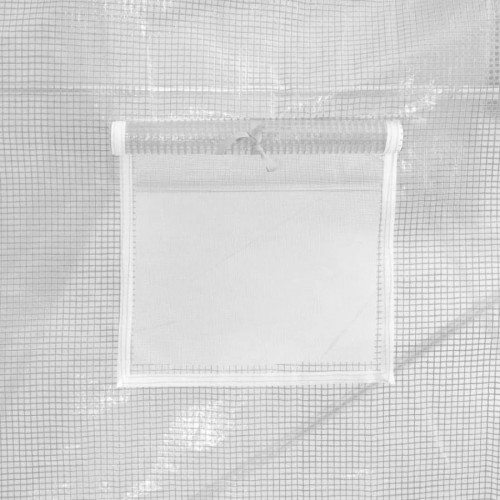 Invernadero con estructura de acero Blanco Vidaxl