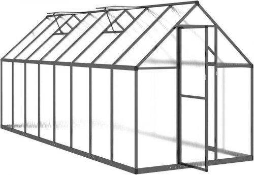 Invernadero con marco base aluminio 445x169x195 cm Vidaxl