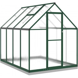 Invernadero con marco base aluminio verde 224x169x202 cm - COMFORTXL