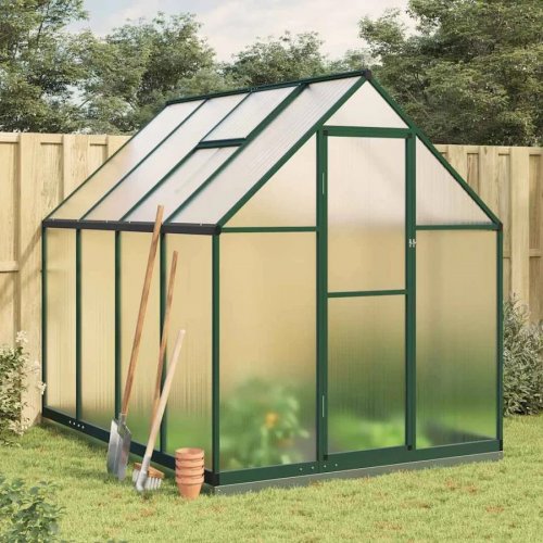 Invernadero con marco base aluminio verde 224x169x202 cm - COMFORTXL