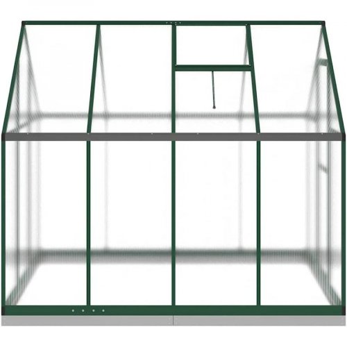 Invernadero con marco base aluminio verde 224x169x202 cm - COMFORTXL