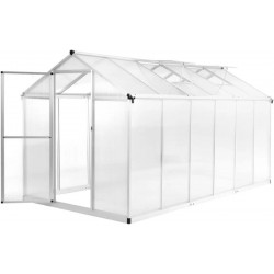 Invernadero de aluminio 362x190x195 cm 13,41 m³ Vidaxl